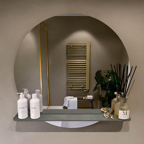Mondiaz SPOT miroir – Ø 80 cm – avec tablette – Smoke (brun clair) SW1235622