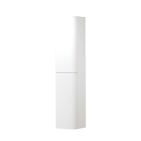 INK Concept R Armoire haute - 35x35x169cm - 2 portes - coins arrondis - fraisée verticalement - pour poignées - ouverture à droite - blanc mat SW1405453