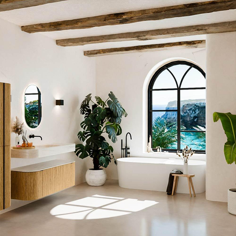 MONDIAZ THOR-DLUX 130cm meuble de salle de bains arrondi gauche + droite couleur Chêne avec 1 tiroir et 2 portes. Vasque suspendue CLOUD Centre sans trou de robinet couleur Meli. SW1463838