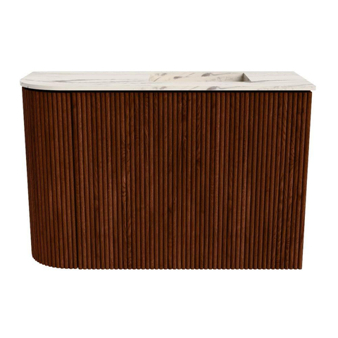 Mondiaz JOYA-DLUX 61.6cm toiletmeubel - ronding links kleur Ruby - Wastafel FAYE positie Rechts 1 kraangat kleur Nata. SW1425469