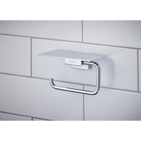 Hansgrohe AddStoris Q closetrolhouder - met planchet - hoogglans chroom SW651244