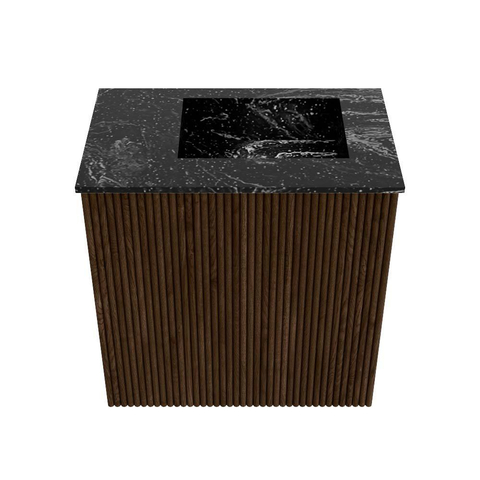 Mondiaz JOYA-DLUX Meuble de toilette 40cm - couleur Walnut - Vasque FAYE position Droite 1 trou de robinet couleur Lava. SW1422440