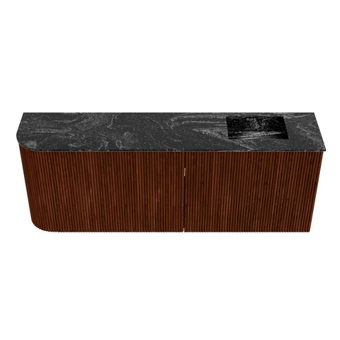 Mondiaz JOYA-DLUX 111.6cm toiletmeubel - ronding links kleur Ruby - Wastafel FAYE positie Rechts Zonder kraangat kleur Lava. SW1423685