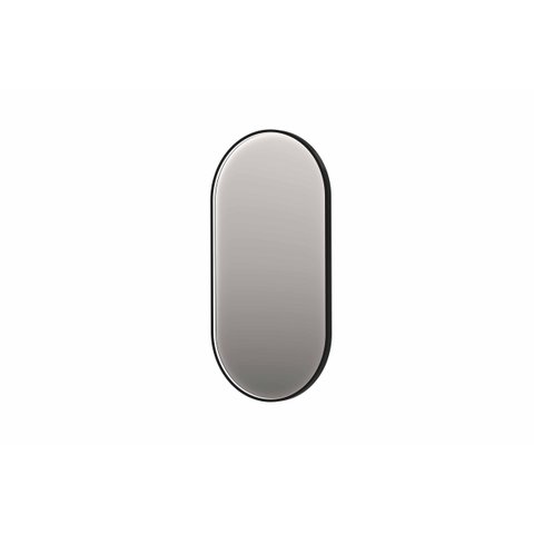 INK SP21 miroir – ovale – 100 x 50 cm – LED indirecte – chauffage de miroir – Metal black brossé (anthracite) SW955845
