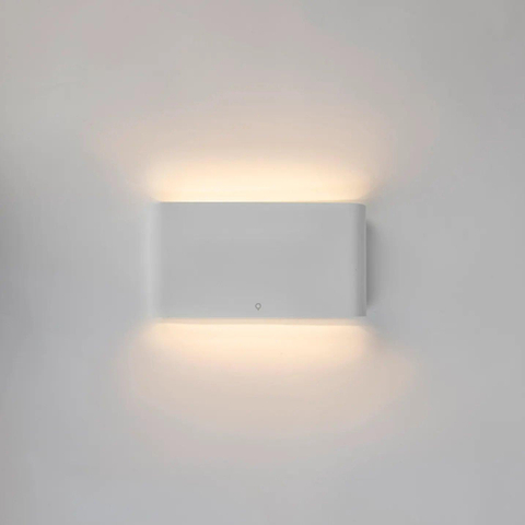 QAZQA Batt wandlamp - 17.5x9x3cm - incl. LED - IP65 - mat wit SW1187197