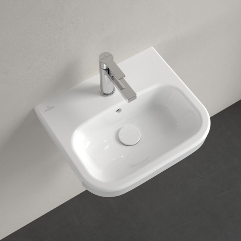 Villeroy & Boch Architectura fontein - 45x38cm - met kraangat - met overloop - White Alpine (glans wit) 1025280