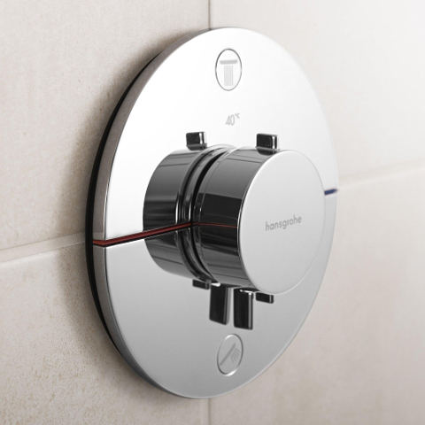 Hansgrohe Showerselect comfort s Thermostaat - inbouw - voor 2 functies - met geïntergreerde zekerheidscombinatie volgens EN1717 - hoogglans chroom SW918103