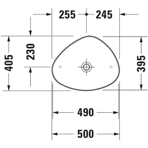 Duravit Cape cod Opzetwastafel - 40.5x50cm - zonder kraangat - zonder overloop - glans wit 0293441