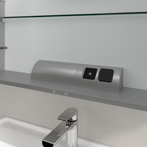 Villeroy & Boch my view 14 My view spiegelkast - 80x75cm - 2 deuren en led verlichting - zilver 1024980