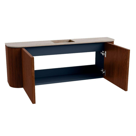 Mondiaz JOYA-DLUX 113.2cm toiletmeubel - ronding links en rechts kleur Ruby - Wastafel FAYE positie Midden Zonder kraangat kleur Saba. SW1425641