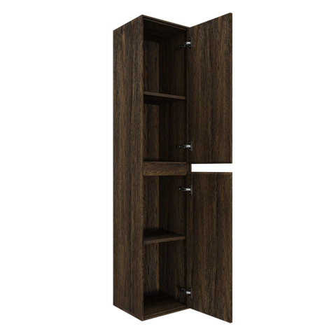 Saniclass Holz Atelier Hoge kast - 140x38x38cm - 2 deuren - Eiken charcoal SW1420817