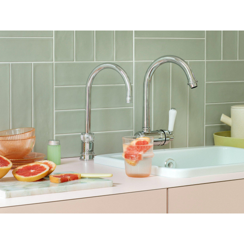 Quooker Classic Nordic Round kokendwaterkraan - draaibare uitloop - Combi reservoir - Warm / kokend water - Chroom SW299655