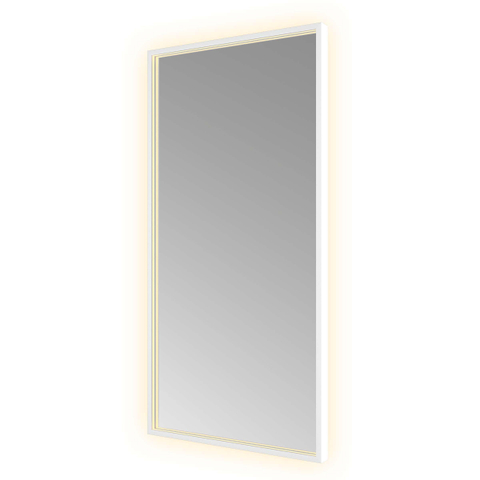 Hotbath &MORE Spiegel - 50x100cm - direct en indirect LED - color changing - spiegelverwarming - met afstandsbediening - mat wit SW1246050