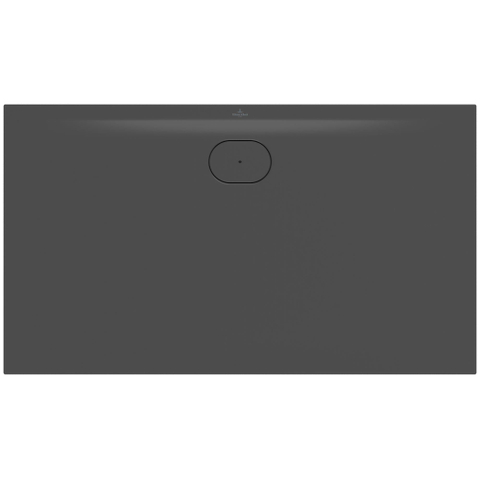 Villeroy & Boch Ecora douchebak - 140x80x3.5cm - afvoer lange zijde - anthracite (antraciet) SW1558949