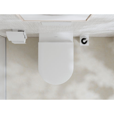 Hansgrohe EluPura S Wandtoilet - 540 - rimless - aquahelix Flush - met toiletzitting en softclose deksel - met quickrelease - smartclean - hygieneeffect - glans wit SW962907