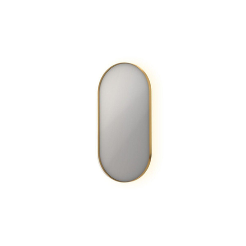 INK SP21 miroir – ovale – 50 x 100 cm – LED indirecte – chauffage de miroir – Or mat SW693048