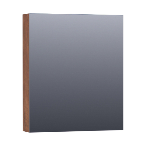 BRAUER Impress Deluxe spiegelkast – 59x70x15 cm – directe LED – rechtsdraaiende – Forest Cacao SW371805