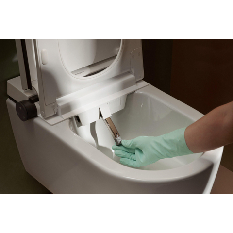 Hansgrohe LavaPura Element S WC lavant – séchage à air chaud & abattant automatique – blanc brillant SW1413638