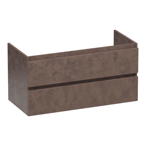 BRAUER Joy meuble sous-lavabo - 100x46x50cm - 2 tiroirs à fermeture en douceur - sans poignées - 1 découpe pour siphon - Erosion SW1200983