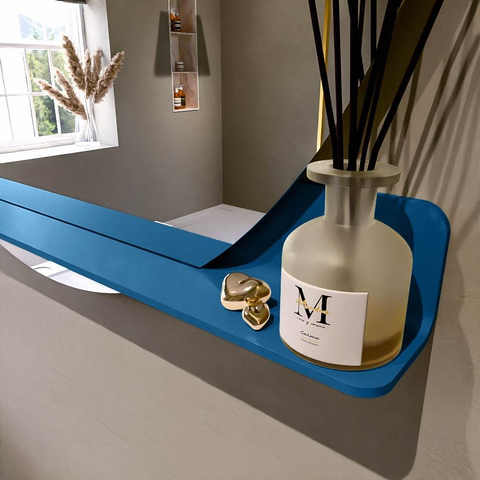 Mondiaz SPOT miroir – Ø 120 cm – avec tablette – Jeans (bleu) SW1235549
