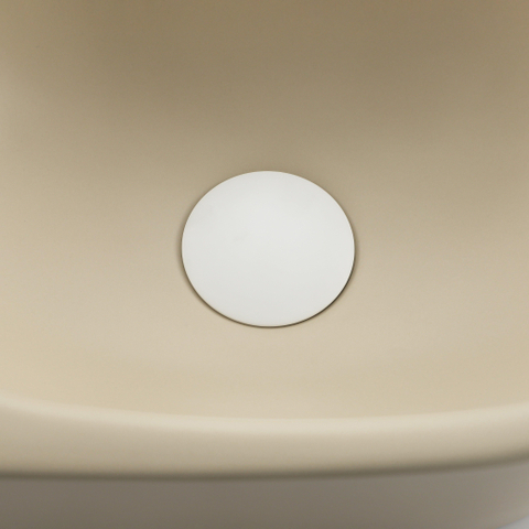 QeramiQ Fuente fonteinset – halfrond – 40x21.5x12 cm – keramiek beige – zonder kraangat – mat witte kraan SW1233093