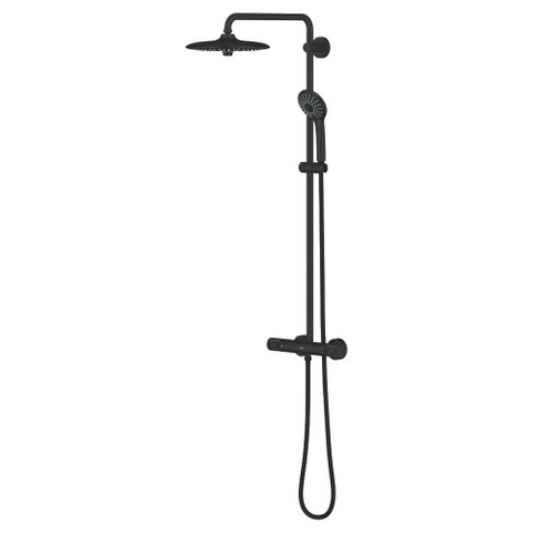 Grohe Vitalio Joy Douchesysteem - met thermostaatkraan - matte black (mat zwart) SW1440546