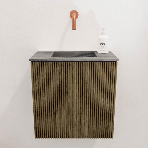 Mondiaz JOYA-DLUX 40cm meuble de toilette - couleur Dusk - Vasque FAYE position Milieu Sans trou de robinet couleur Sombra. SW1426110
