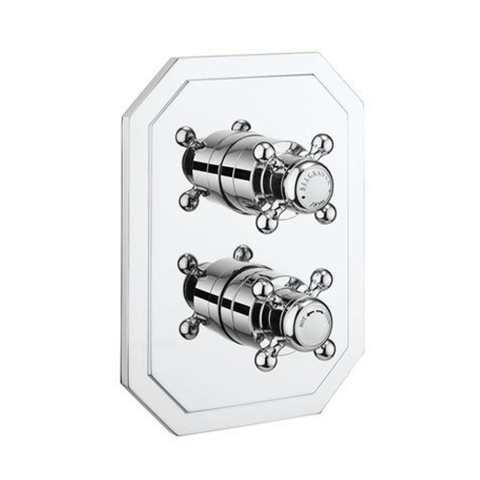 Crosswater Belgravia Douchekraan - inbouw - thermostatisch - zonder inbouwdeel - 2 functies - hoogglans chroom SW487089