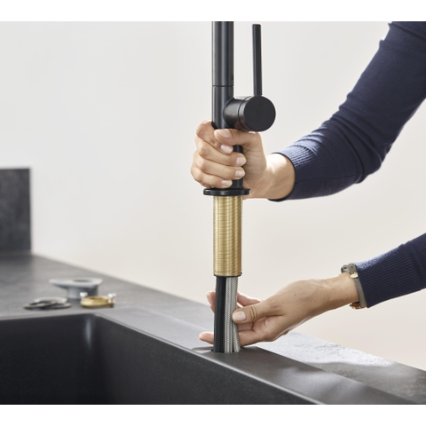 Hansgrohe Talis m54 1 greeps keukenkraan - 210 uittrekbare vdche - 2 straalsoorten - mat zwart SW402558
