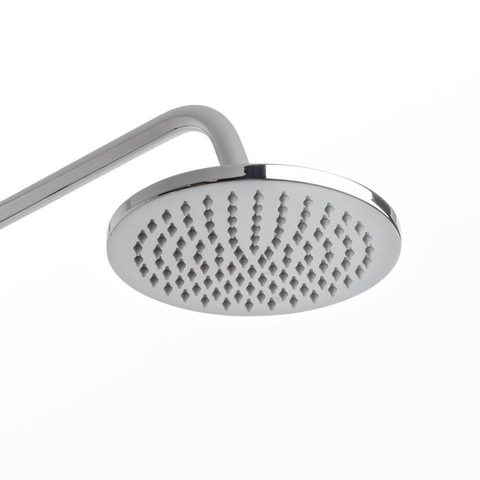 Wiesbaden Caral set de douche pluie - 25cm - rond - apparent - avec inverseur - avec barre de douche - chromé SW10555