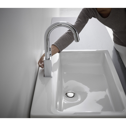 Hansgrohe Vernis Shape 1 greeps wastafelkraan - 210 met draaibare uitloop - met trekwaste - hoogglans chroom SW651435