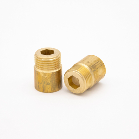 Fortifura Calvi koppelstuk/adapter - G1/2-G3/8 - set van 2 - geborsteld messing (goud) SW970014