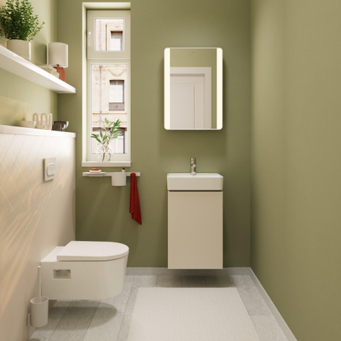Hansgrohe Xarita Lite Q Miroir - 50x70cm - éclairage led - Vertical - interrupteur mural - Blanc mat SW1165047