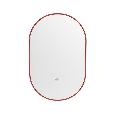 Mondiaz GLOW spiegel – ovaal – 45x90 cm – indirecte LED rondom – bewegingssensor – Fire (rood) SW1105209