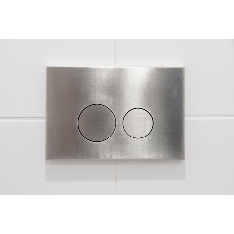 QeramiQ Dely Pack WC - 36,3x51,7cm - à fond creux - sans bride - réservoir encastré Geberit UP320 - abattant WC softclose 35 mm - plaque de commande en acier - boutons ronds - beige mat SW1236523