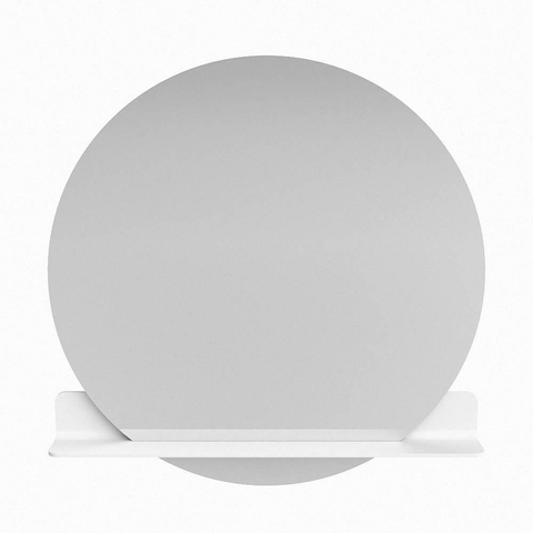 Mondiaz SPOT spiegel – Ø100 cm – met planchet – Talc (wit) SW1235470