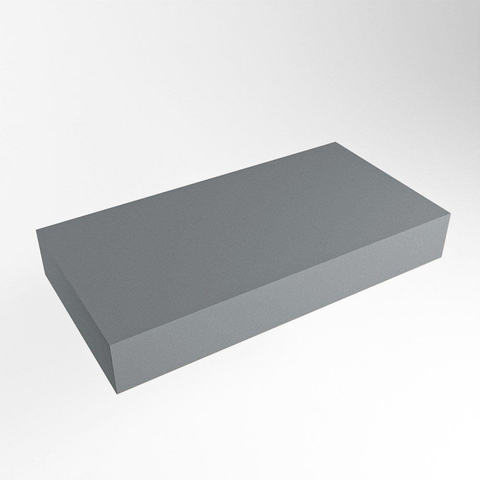 Mondiaz TOP 23 Plan sous vasque - 80x23.5x12cm - suspendu - solid surface - Plata SW1023033