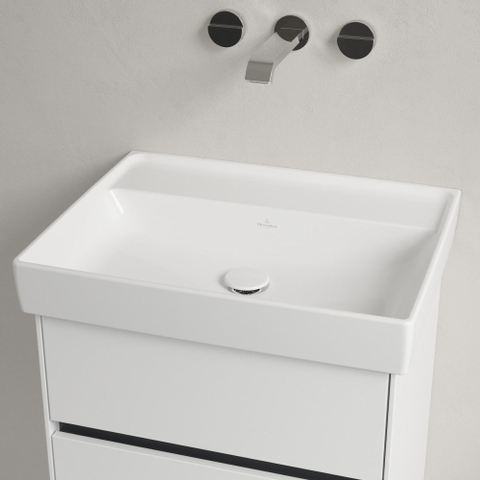Villeroy & Boch Collaro wastafel - 60x47cm - zonder overloop - zonder kraangat - White Alpine (glans wit) SW358315