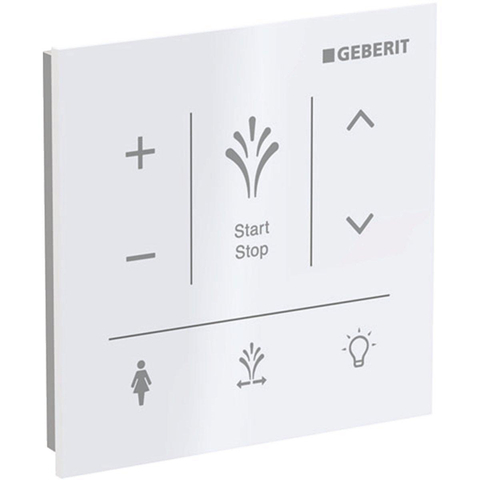 Geberit AquaClean Sela wandbedieningspaneel - 9.3x9.3cm - glas - wit SW259158