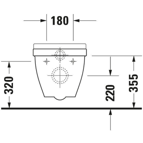 Duravit Starck 3 WC suspendu – double chasse 4,5/3 litres – profondeur 54 cm – blanc brillant 0314714