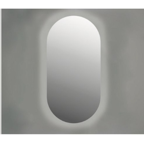 INK SP27 spiegel – ovaal – 60x120 cm – indirecte LED rondom – spiegelverwarming, dimbaar – zonder kader SW798459