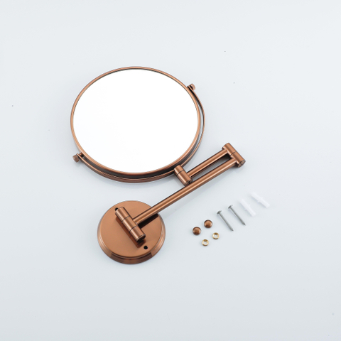Fortifura Calvi make-up spiegel - 20cm - rond - PVD - geborsteld koper SW1126041