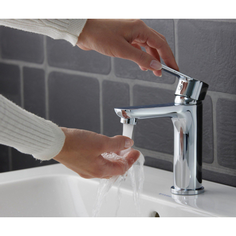 Duravit A.1 1 greeps wastafelmengkraan - 149x43x167mm - hoogglans chroom SW420699