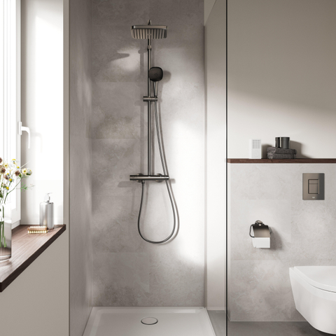 GROHE Vitalio Comfort douchette 110 - 3 jets - hard graphite brossé (anthracite) SW1590775