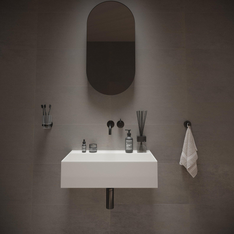 Ideavit SolidBliss Wastafel 60x40x16cm 0 kraangaten Solid surface mat wit SW420096