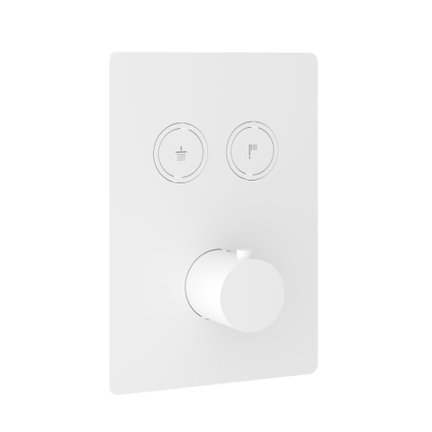 Hotbath Cobber Afbouwdeel inbouwthermostaat - met 2 pushbuttons - mat wit SW229973