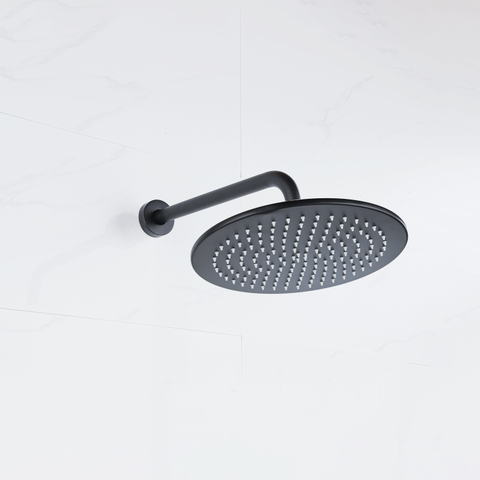 FugaFlow Eccelente Accessoire Douche de tête 30cm - rond - 6mm - noir mat SW1468899