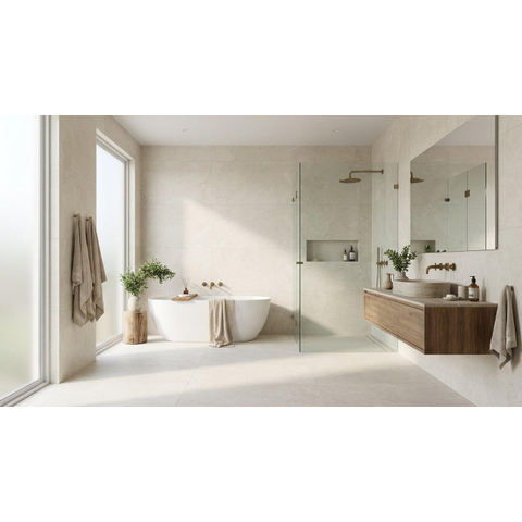 SAMPLE Terravito Bemico Keramische wand- en vloertegel - gerectificeerd - Ivory SW1449060