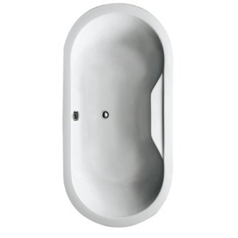 Plieger Zurich baignoire duo 180x90cm acrylique ovale 42cm de profondeur avec pieds blanc 0944068