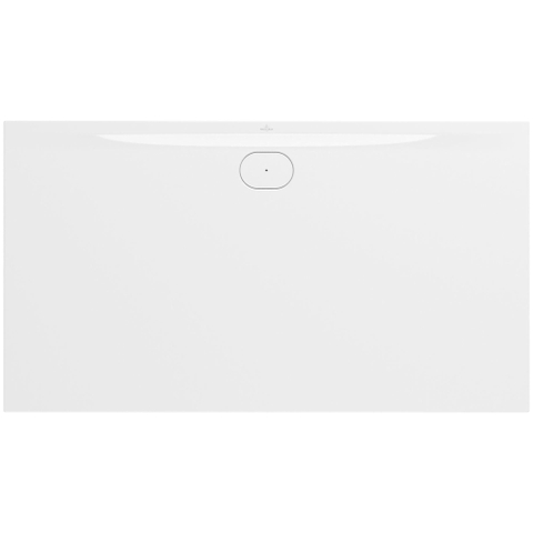 Villeroy & Boch Ecora douchebak - 180x100x3.5cm - afvoer lange zijde - white alpine (wit) SW1558939